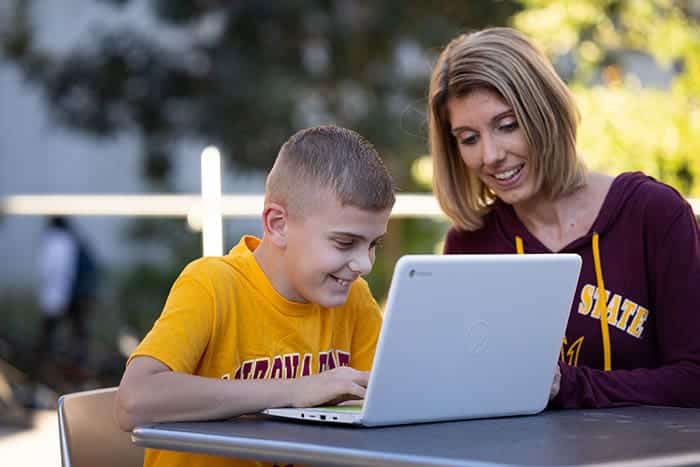 Family studying