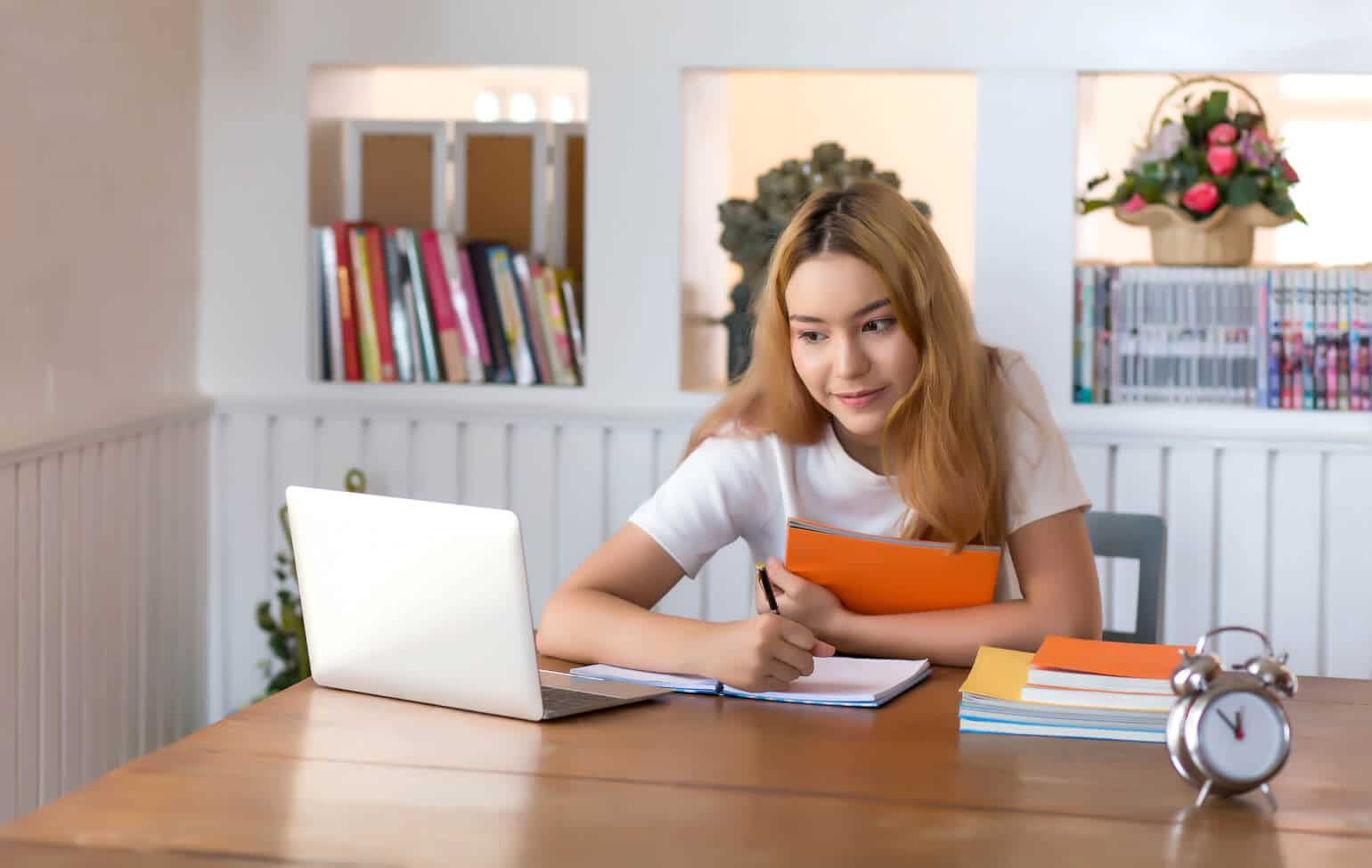 Student learning from home