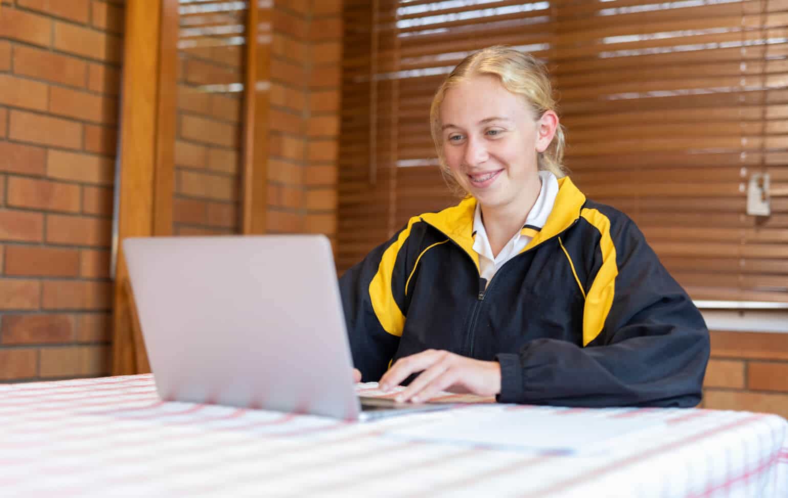 Student working from home